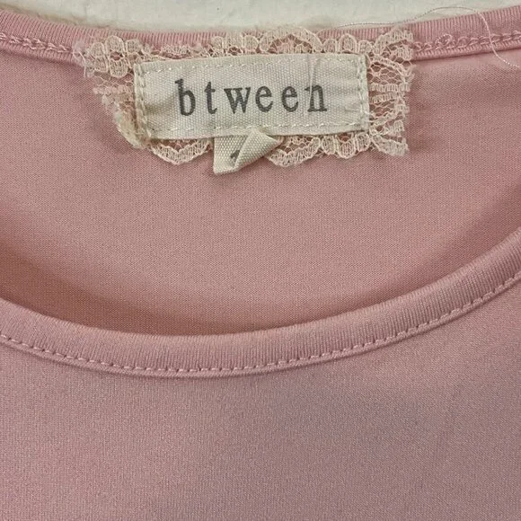 Btween Girls Pink Unicorn Club Sequin Tie-Sleeve T-Shirt Size 10 - Picture 4 of 11